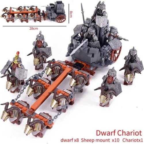 Medieval Asgard Soldier White & Black & Brown Mount Saddle Wolf Animals Model Building Blocks Lord Bricks Toys Gift For Children