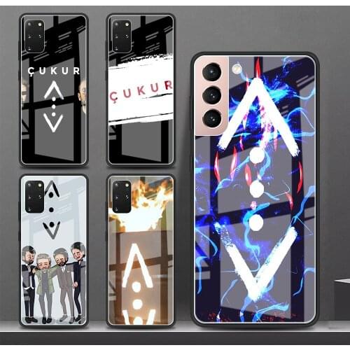 Glass Case For Samsung Galaxy S21 Ultra S20 FE S10 Plus S9 S8 Note 20 10 Lite 9 Luxury Phone Cover Fundas Turkey Cukur Show TV