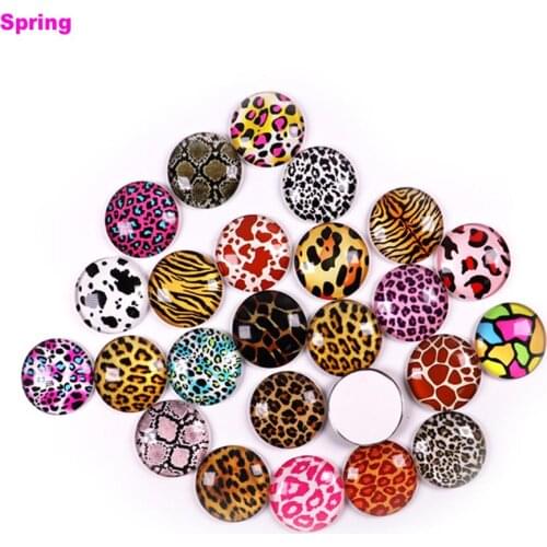 Printed Glass Dome Cabochons Mixed Color Half Round c Tile for Photo Pendant Jewelry Making