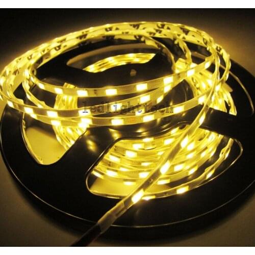 Fast shipping 100M Superbright 5mm W 5730 300 SMD Warm White Flex 5M LED Strip Light Waterproof 12V