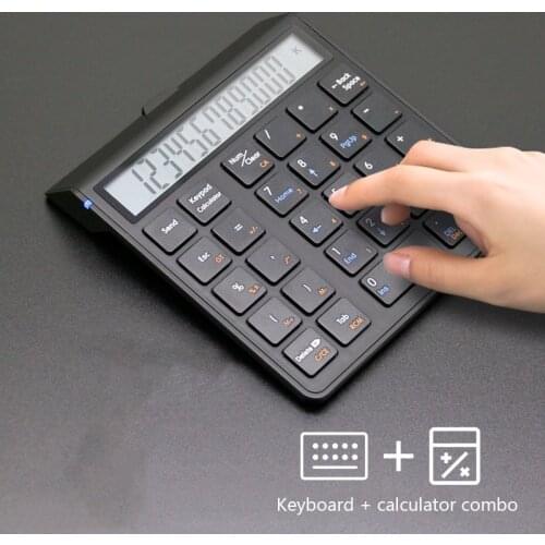 Learning office calculator Bluetooth wireless numeric keyboard multi-function calculator keyboard dual-use 12-digit display