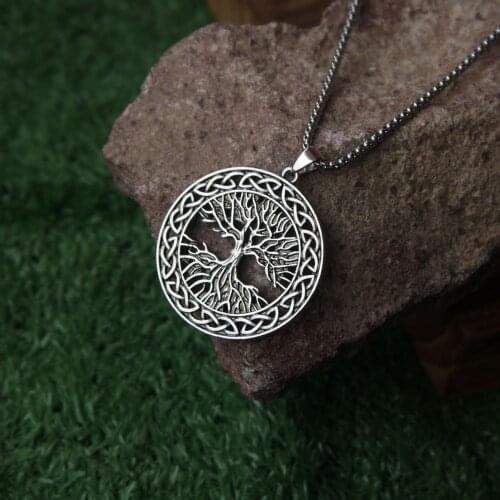 Vintage Double Side Tree Of Life Pendant Necklace Dropshipping Gifts Jewelry