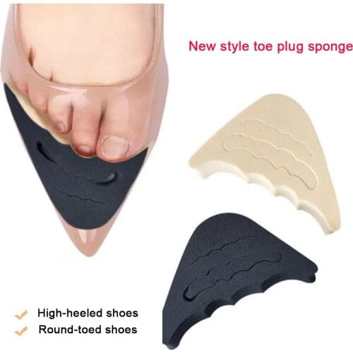 1 Pair Forefoot Insert Front Ergonomic Shoes Filler Rubber Washable Adjustment Pain Relief Soft Toe Plug Protector Reusable