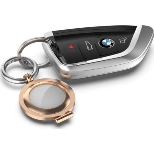 Anti-fingerprint Tracker Protective Case Zinc Alloy Metal Smooth Positioning Anti-Lost Device Cover for Air Tags Tracker