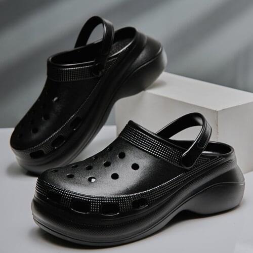 2021 Made in China Ladies Thick-soled Heighten Garden Shoes Hole Hole Shoes Slippers Womens Shoes 36-41 Fashion Casual Shoes