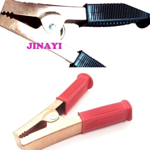 10pcs 500A Crocodile Car Van Battery Test Lead Clips Alligator Clamp Red & Black 155mm