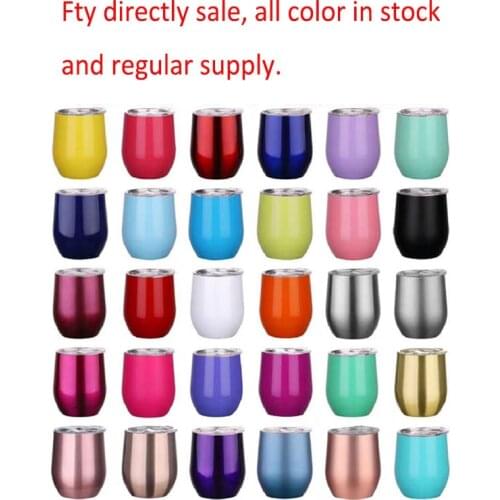 12oz Hot sales Egg cup Car cups double wall vacuum insulated swig 304 stainless steel Red Wine Thermo tumbler