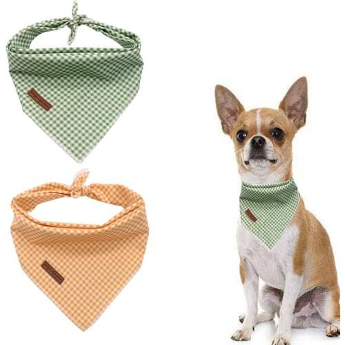 2 Pcs Unique Style Paws Dog Cat Bandana Dog Accesseries Pet Product Gift for Dog Bandage Bandana Collar Plaid
