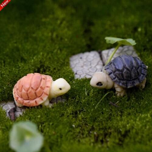 2PCS/set DIY Mini Turtle Tortoise Miniature Fairy Garden Decoration DIY Doll House Terrarium Micro Landscape Decoration Retail
