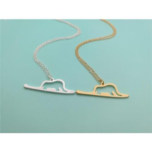 30PCS Hollow Le Petit Little Prince Necklace Good Lucky Outline Origami Baby Elephant in a Snake Necklaces for Birthday