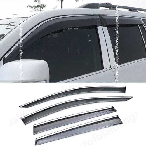 4pcs For Toyota Land Cruiser Prado FJ150 2010-2020 Window Visor Vent Sun Shade Rain Guard Deflectors Car Styling Accessories
