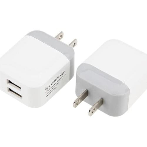 5V 2.1A Dual USB Ports US Plug Wall Charger Adapter Double USB 2-Port For Samsung iPhone Xiaomi Smart Mobile Phone 50pcs/lot