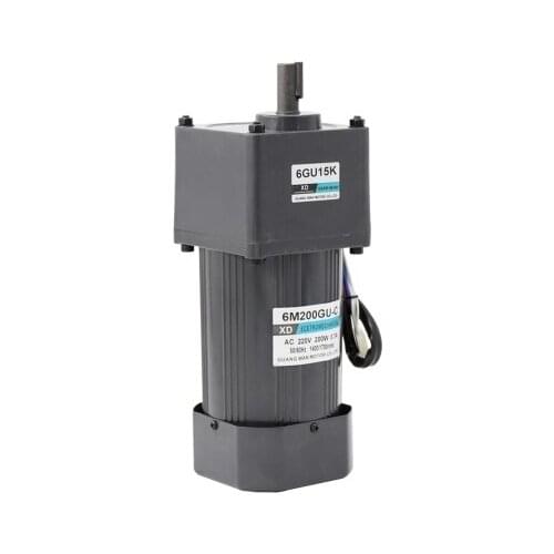 AC220V200W 0-500rpm 2M200GN Single-phase speed-decelerating gear motor Suitable for mechanical equipment, power tools, DIY, etc