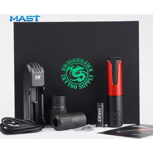 Armor Mast Dragonhawk Wireless Rotary Tattoo Machine Pen Charge Replaceable Battery LED Display Permanent Makeup for Body Art
