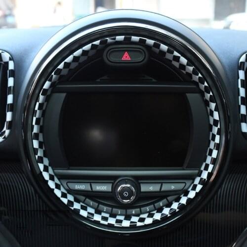 Center Screen Inter Ring Shell Cover Trim for Mini Cooper F Series Clubman Hardtop Hatchback Covertible Countryman ABS Decals