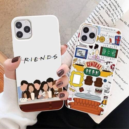 American TV series friends Phone Case Candy Color for iPhone 6 7 8 11 12 s mini pro X XS XR MAX Plus