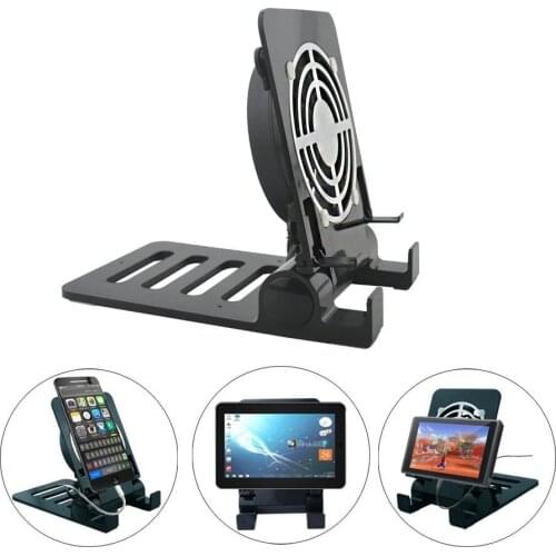 Cooler Cooling Fan Cooling Docking Stand Station holder for Nintend Switch NS NX Multi-Angle Phone Tablet Foldable Base Bracket