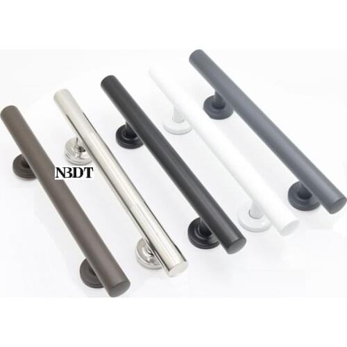 Stainless Steel 30CM Long Round Bar Pull Wooden Door Matte Black White Grey Coffee