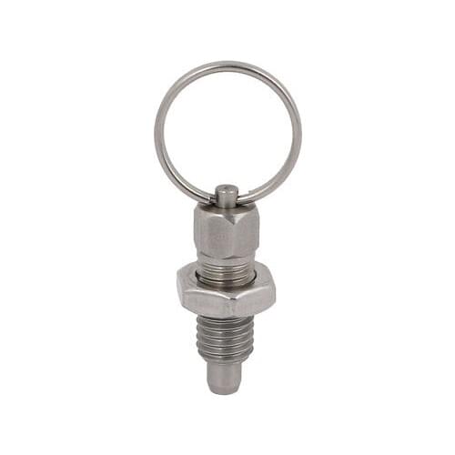 M10 Thread 6mm Pin Dia Stainless Steel Non Lock-Out Indexing Plunger w Pull Ring