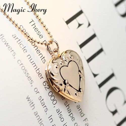 Magic Ikery Heart-shaped Photo memory floating locket lace Necklace fragrance essential oil diffuser for women 2016 MKA87