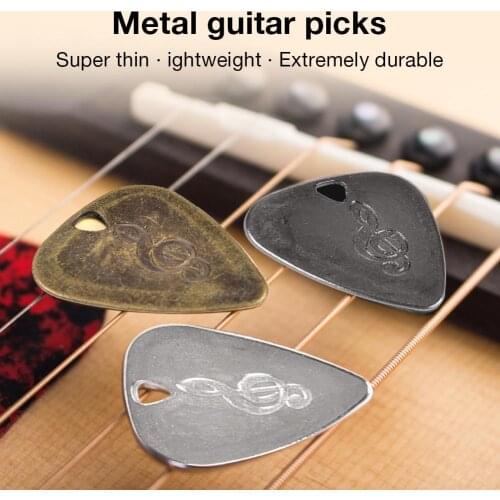 Electric Guitar Picks Zinc Alloy Picks Electric Guitar Ballad Acoustic Guitar Ukulele Metal Picks Guitar Accessories
