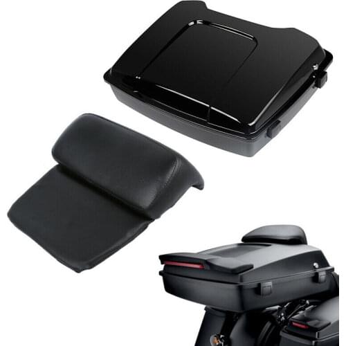 Motorcycle Razor Pack Trunk with Backrest For Harley Tour Pak Touring Road King Street Road Glide Electra Glide 1997-2013 2012