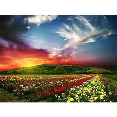 Nature DIY 11CT Embroidery Cross Stitch Kits Craft Needlework Set Printed Canvas Cotton Thread Home Decoration Room