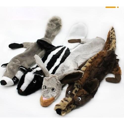 2021 New cute plush toys squeak pet wolf rabbit animal plush toy dog chew squeaky whistling involved rabbit dog toys