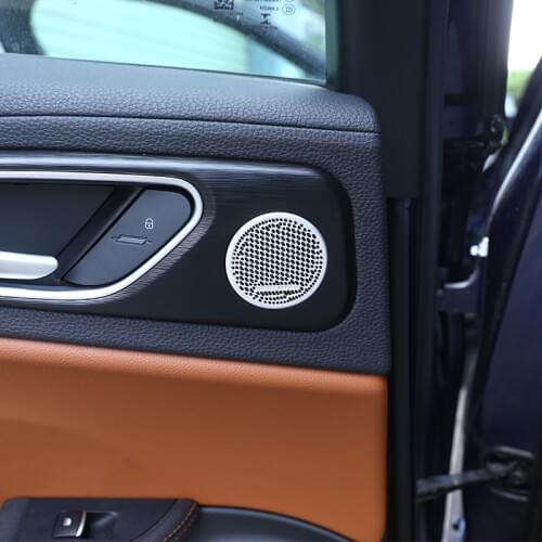 New!! Chrome Aluminum Alloy Car Door Speaker Cover Trim For Alfa Romeo Giulia 2017 2018 2019 2020 Car Styling Set of 2pcs