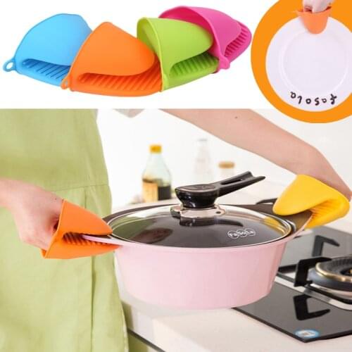2Pc Silicone Kitchen Gloves Baking Oven Mitts Microwave Anti-scalding BBQ Gloves Non-slip Gripper Pot Holder Kitchen Baking Tool