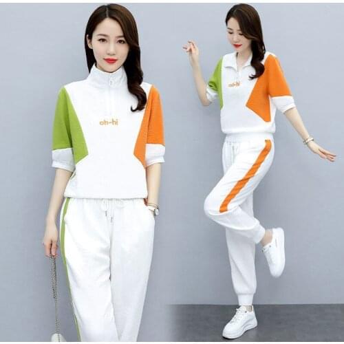 Half Sleeve Pants Sets Single / Suit Summer Sports Leisure Tracksuit Joggers Women Sweatsuit Wholesale Items Y2k Blouses Clothes
