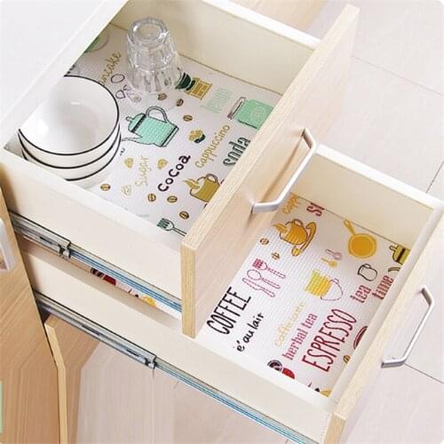 Cuttable Oil-Proof Table Mat Kitchen Cabinet Wardrobe Drawer Liners Moisture Waterproof Mesa Pad Home Heat Insulation Placemat