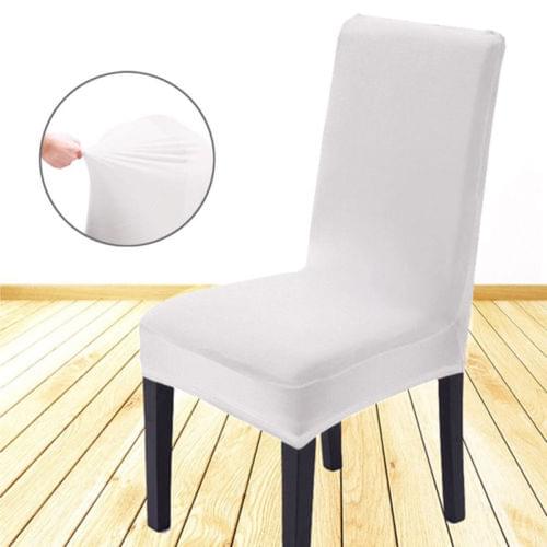 HOT Removable Spandex Stretch Elastic Solid Chair Covers Dining Room Wedding Banquet Chair Covers Decor Washable Slipcover