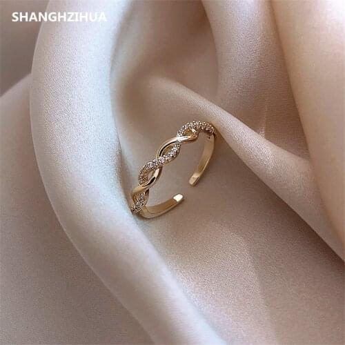 SHANGZHIHUA Rings With Crystals