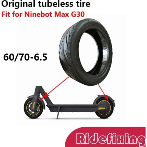 Ridefixing Max G30 Front Wheel10inch Outer Tire Pneumatic Tire 60/70-6.5 Tubeless tire for Max G30 Smart Electric Scooter