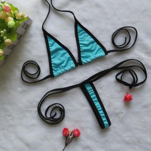 Extreme Sexy String Bikinis Set Women Mini Micro Swimsuit Swimwear Beach Sunbath Bathingsuit Thongs Biquinis G String Costumes