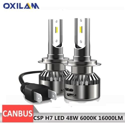 OXILAM 16000LM H7 Led Headlight Canbus Auto Lamp Bulb 6000K White Turbo Lights Bulb Headlamp for BMW Toyota Hyundai Volkswagen