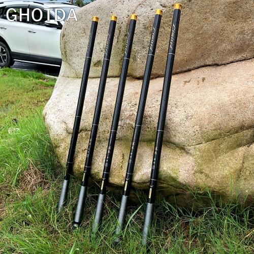 GHOTDA Pesca Carbon Carp Fishing Rods Stream Telescopic Hand Feeder Pole Fly Tackle Peche Travel 3.6M 4.5M 5.4M 6.3M 7.2M