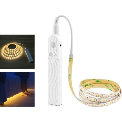 Led Cabinet Light Pir Motion Sensor Led Strip Waterproof 5v Smd 2835 Under Bed Light Closet Wardrobe Stairs Night Light 1m 2m 3m
