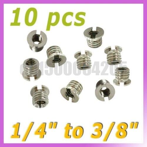 Free Shipping 20pcs 1/4" to 3/8" Convert Screw Adapter for Tripod Monopod Screw