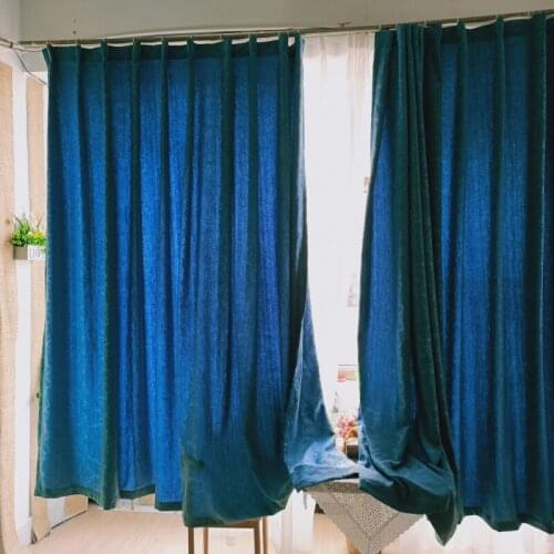 Nordic Style Vintage Thick Chenille Fabric Blackout Curtains for Living Room Kitchen Bedroom Jacquard Cortains Drapes