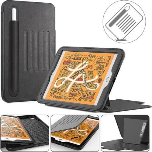 Kids proof magnetic smart cover for чехол ipad mini 4 leather flip case with adjustable kickstand for 아이패드 미니5 케이스