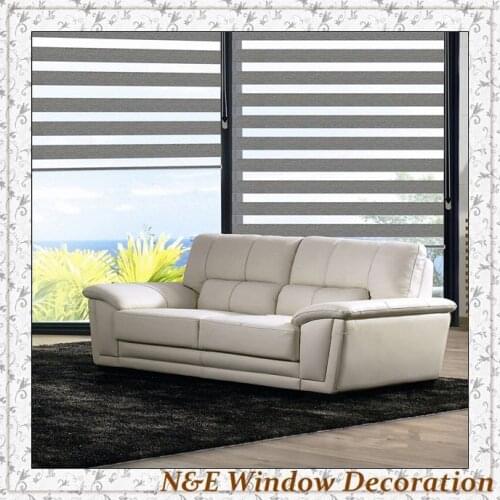 100% blackout Window blinds zebra roller blinds shades and room divider curtain for living room - custom size