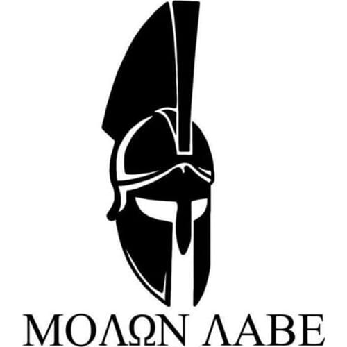 13cm*15cm Spartan Helmet Car Styling Accessories Molong Window Stickers Labels C5-0356