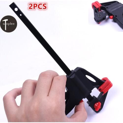 2PCS 4 Inch Quick Ratchet Release Speed Squeeze Woodworking Bar Clamp Clip Kit Spreader Gadget Tool DIY Hand Speed Clamp