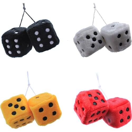 2021 Car Plush Dice Ornaments Key Chains Ornaments Car Dice Ornaments