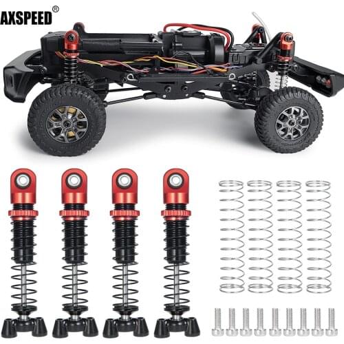 AXSPEED 4Pcs/Set Aluminum Alloy Shock Absorber Damper for 1/18 Kyosho Jimny RC Car Upgrade Parts Accessories