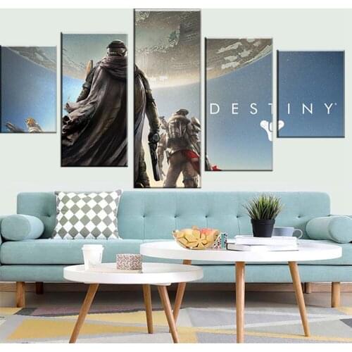 5 Panel Canvas Painting Destiny Pictures Game Poster Home Decor For Living Room Wall Art Cuadros Artwork Decoration Pictures