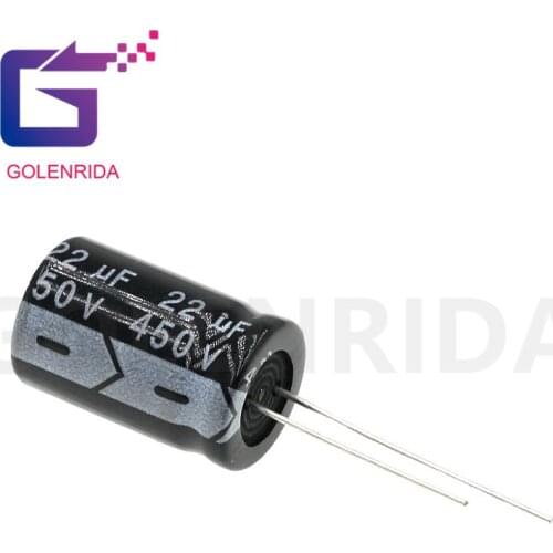 5PCS Electrolytic capacitor 450V22uF 13*20mm aluminum electrolytic capacitor 22uf 450v