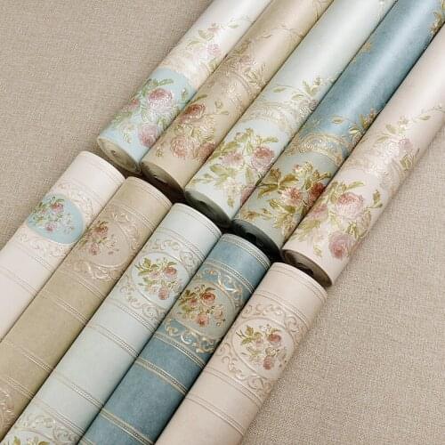 53cm X10m 3d Rural Floral Refined Garden Wallpaper Wall Paper Papel De Parede Damask For Living Room Bedroom Tv Sofa Background